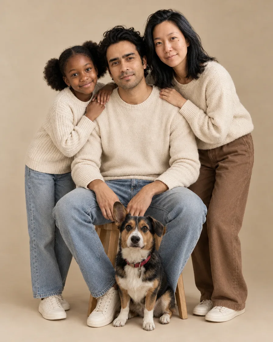 Add your dog to a family photo