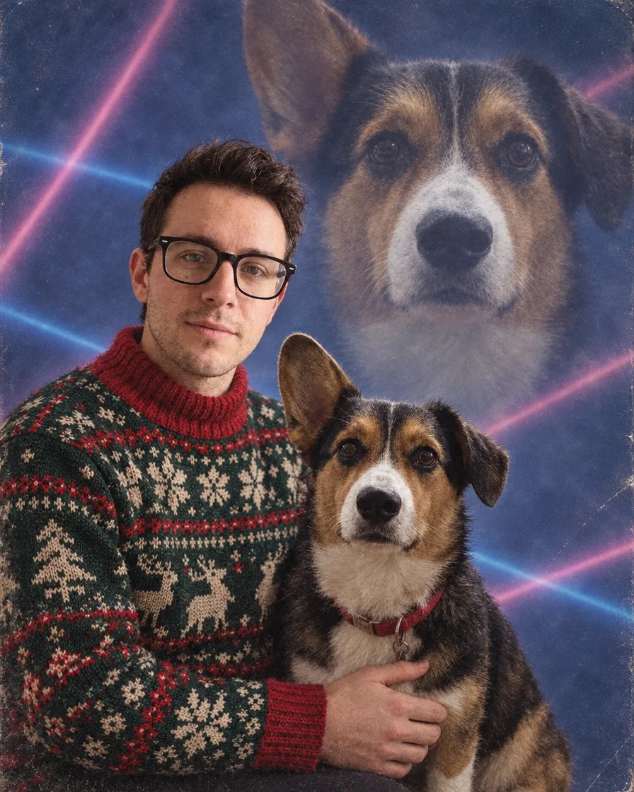 Tacky 80s Christmas card