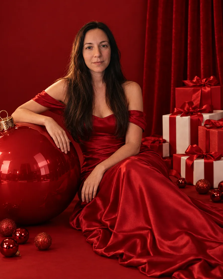Red studio glam