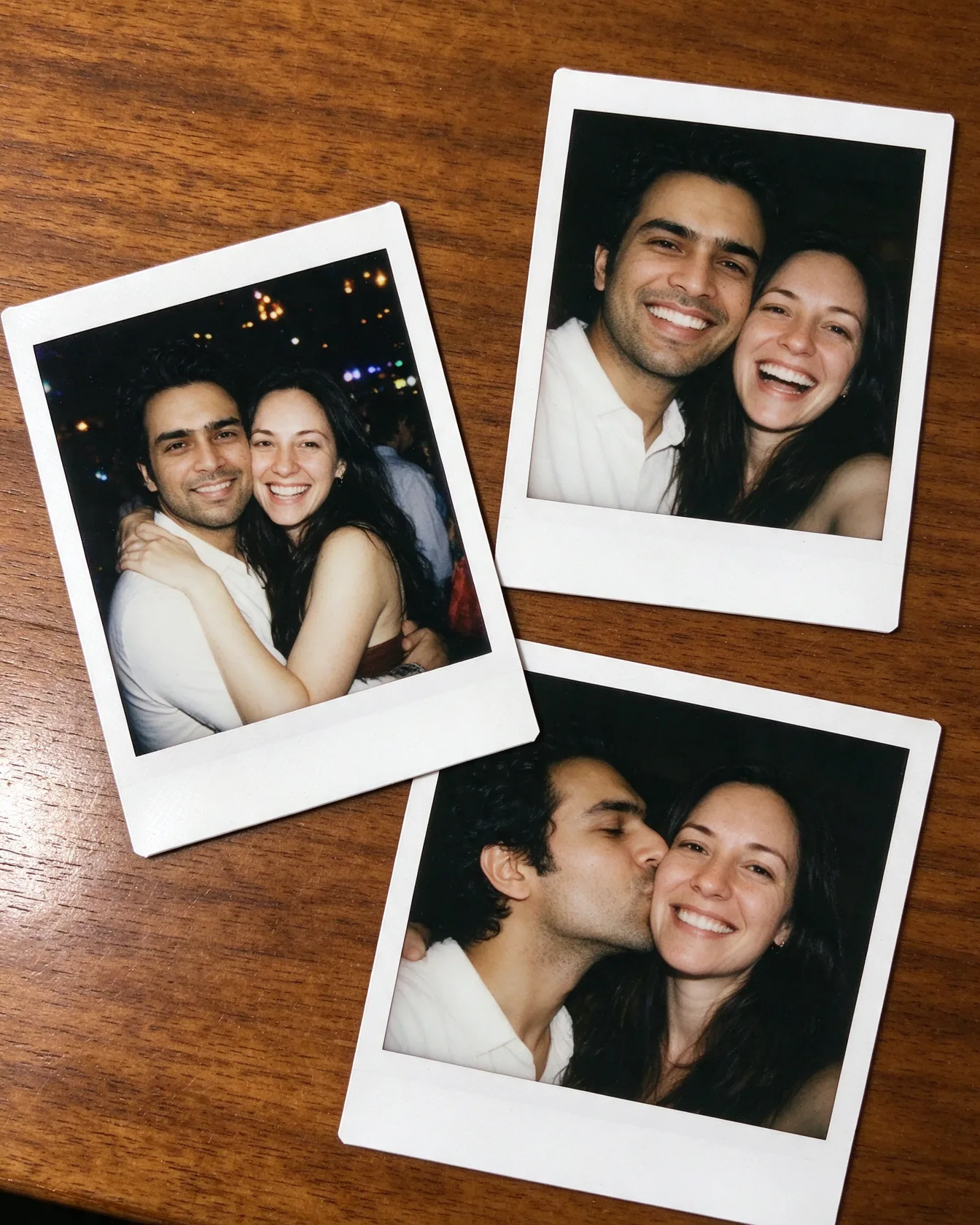 A stack of polaroids
