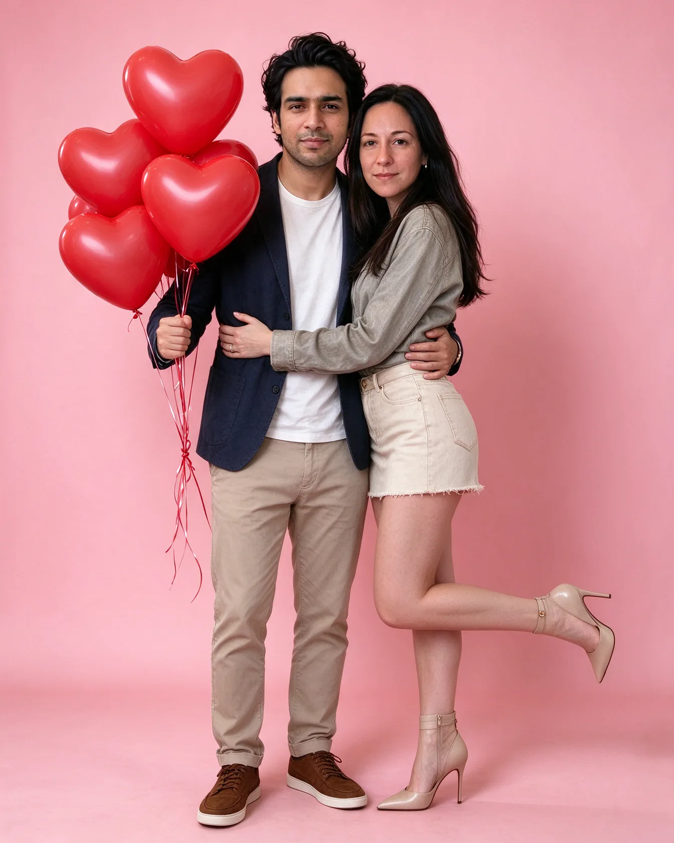 Red heart balloons