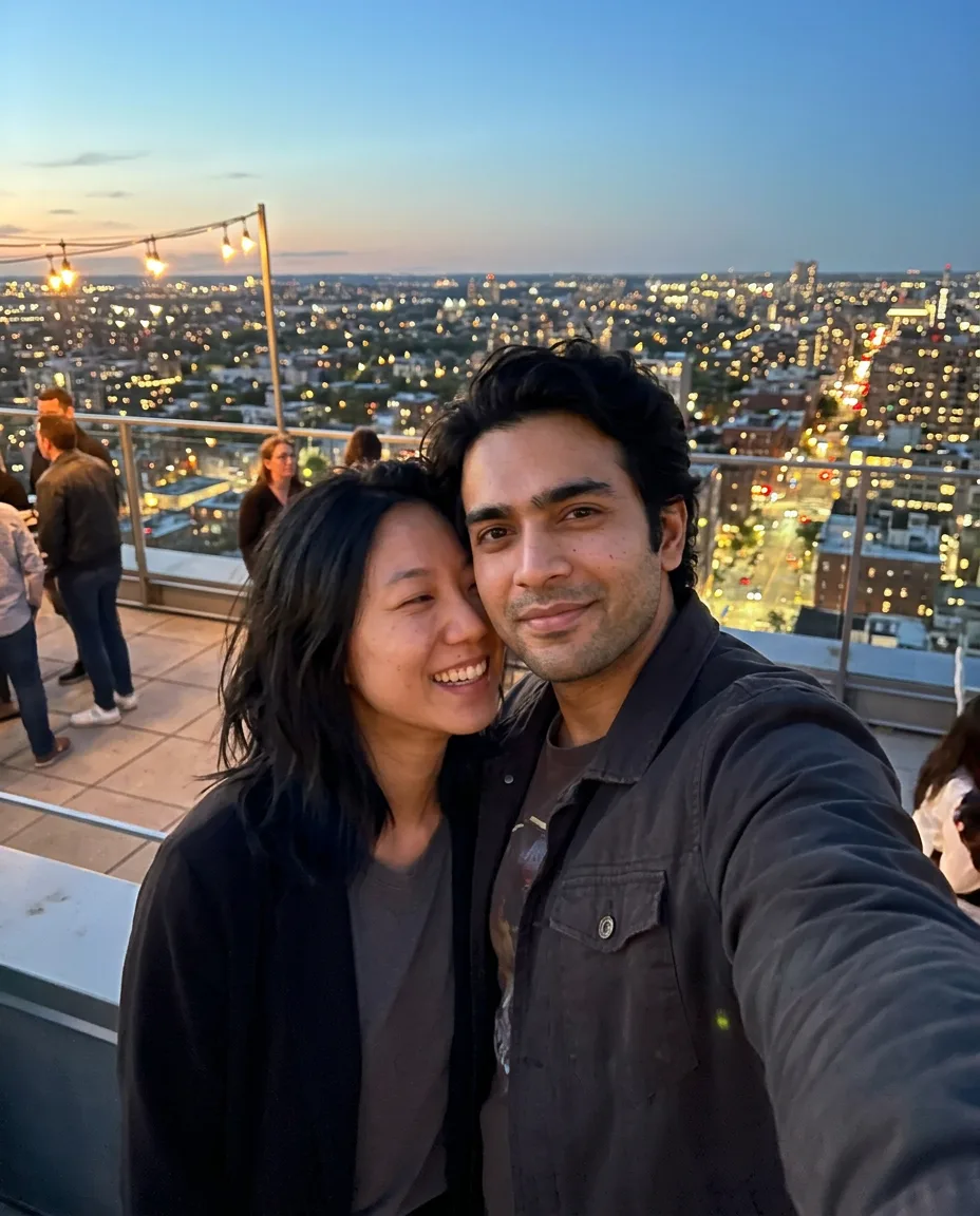 Rooftop selfie for two