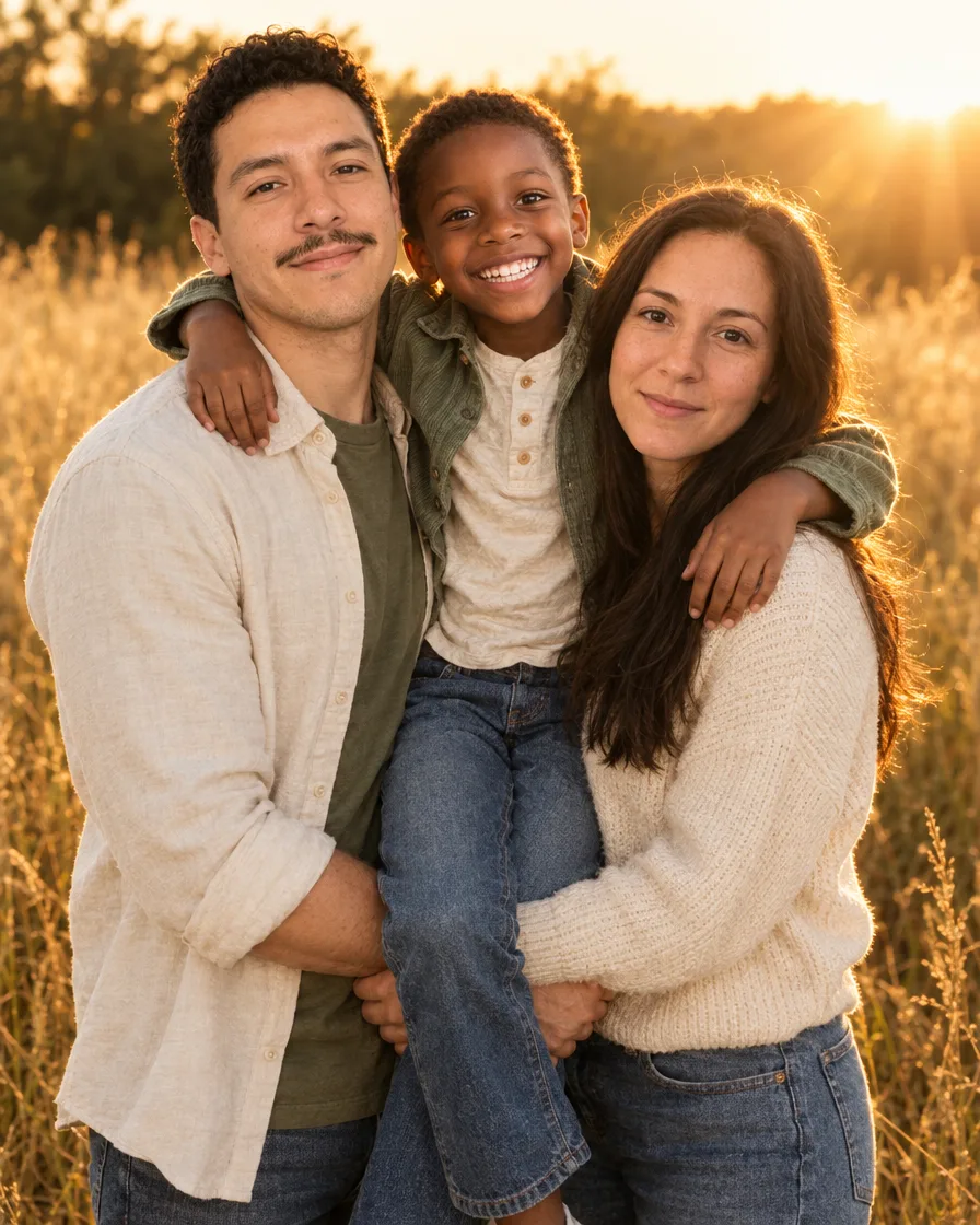 Golden hour in the field