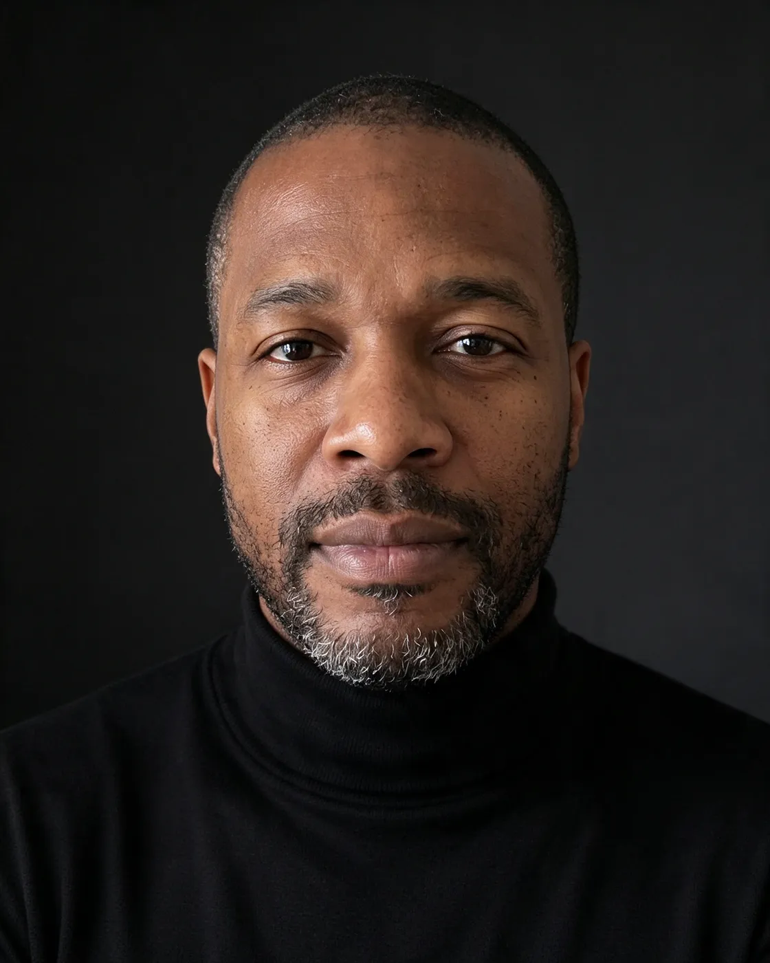 Dark studio portrait