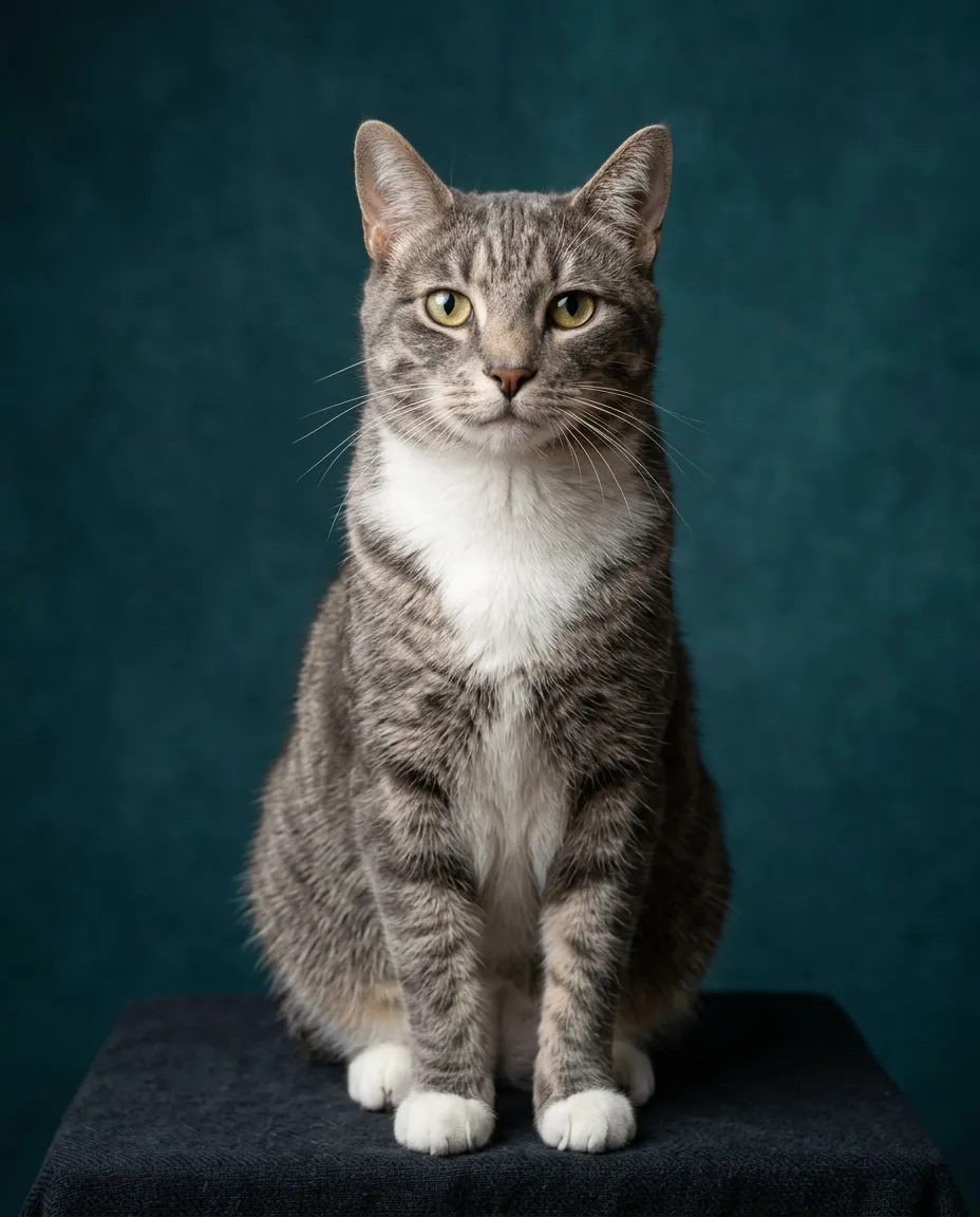 Cat studio portrait