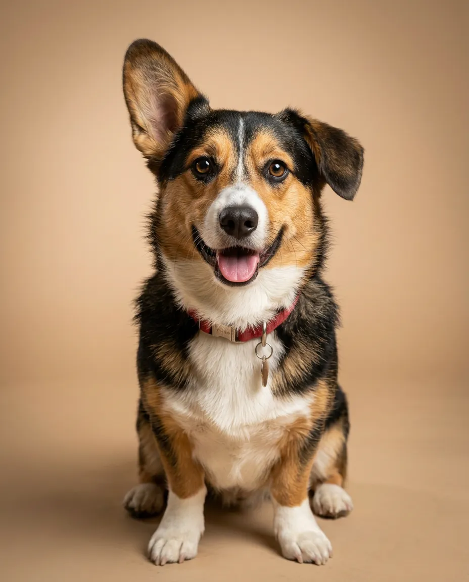 Dog studio portrait