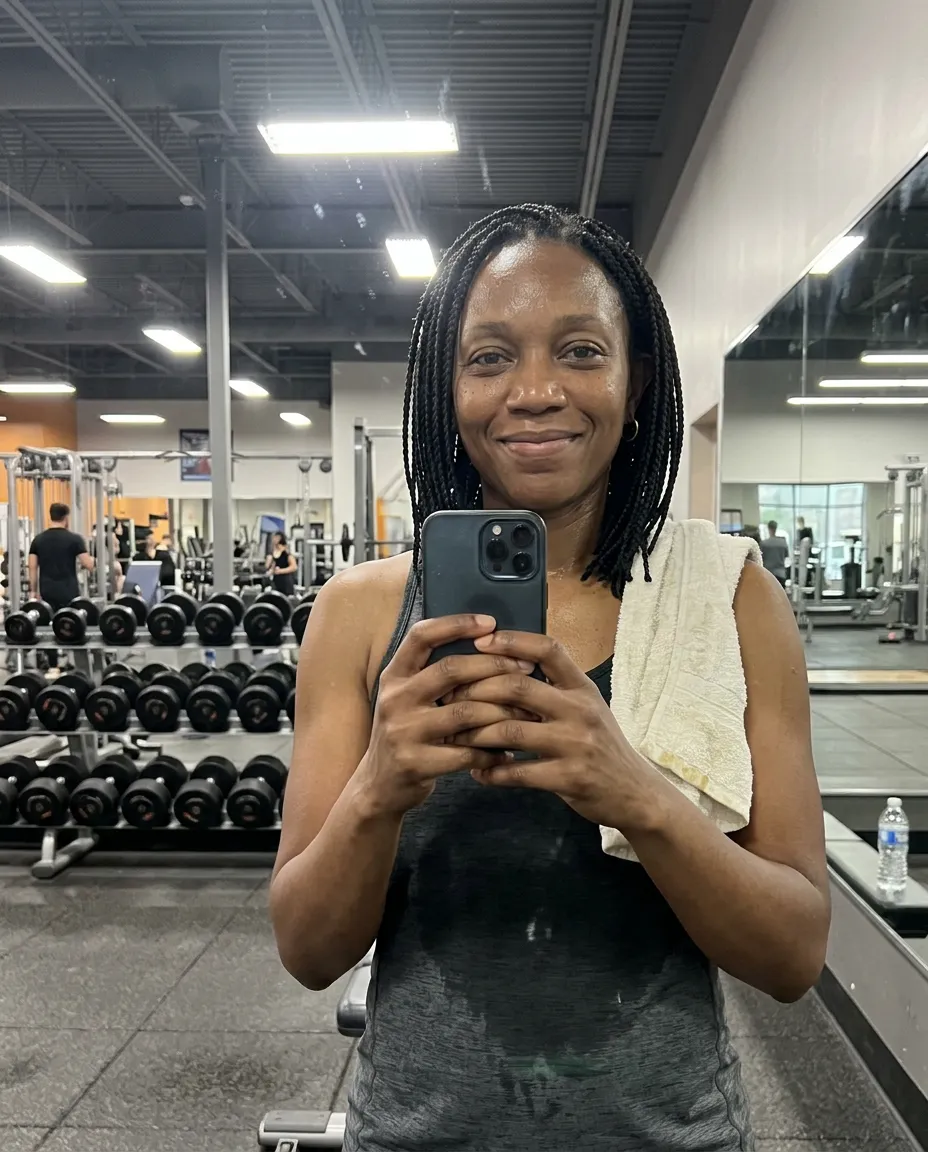 Gym mirror selfie