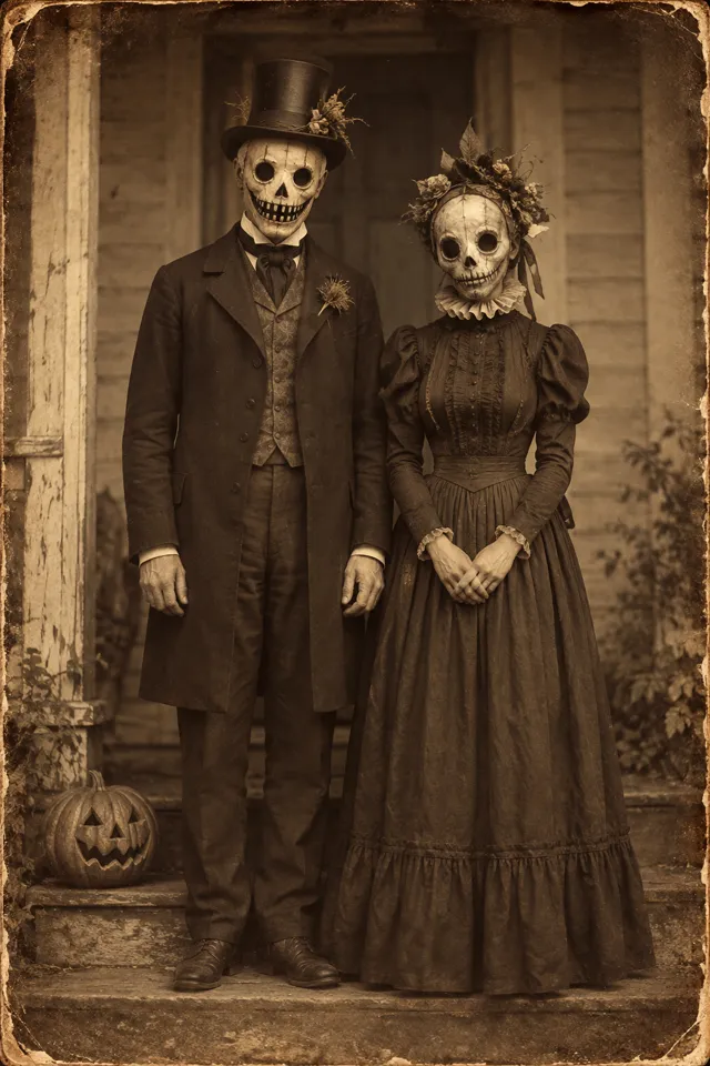 1890s portrait in handmade masks: Style inspiration · preview imagery