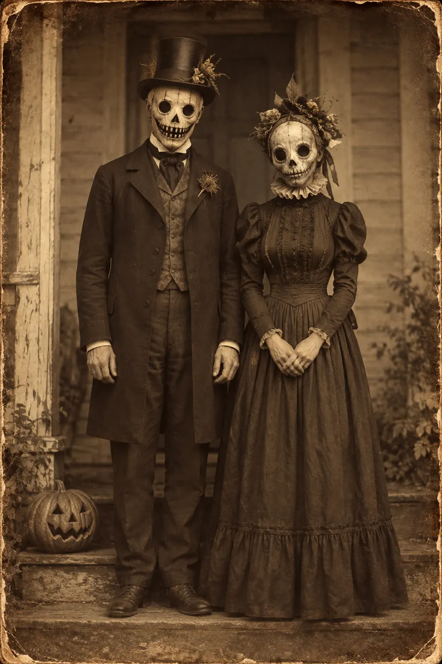 1890s portrait in handmade masks: Style inspiration · preview imagery