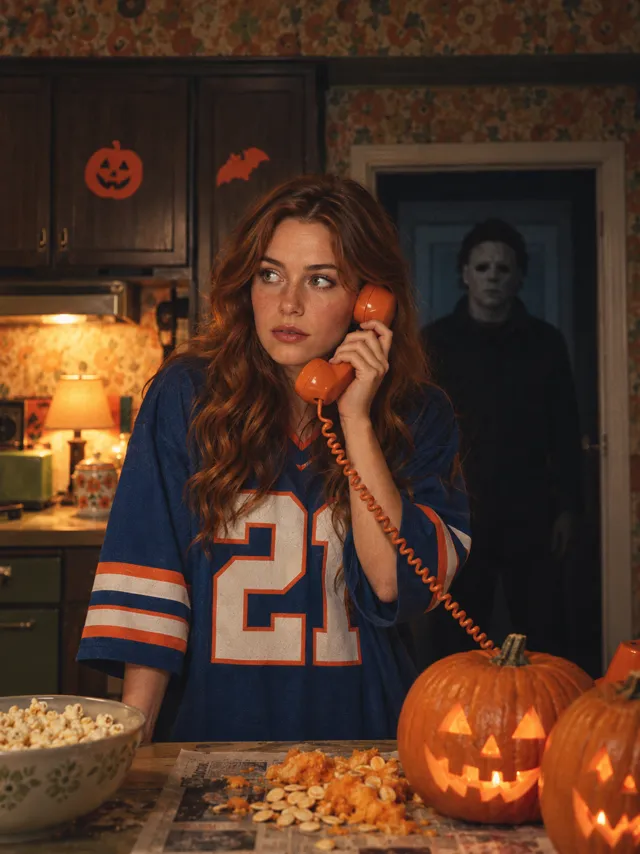 1970s kitchen call, masked stranger behind: Style inspiration · preview imagery