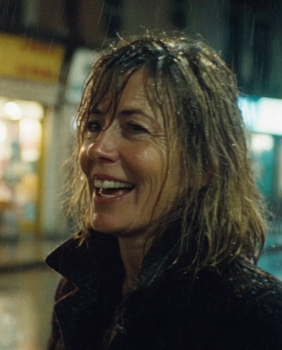 Rainy night film portrait (Krea 2 Large)