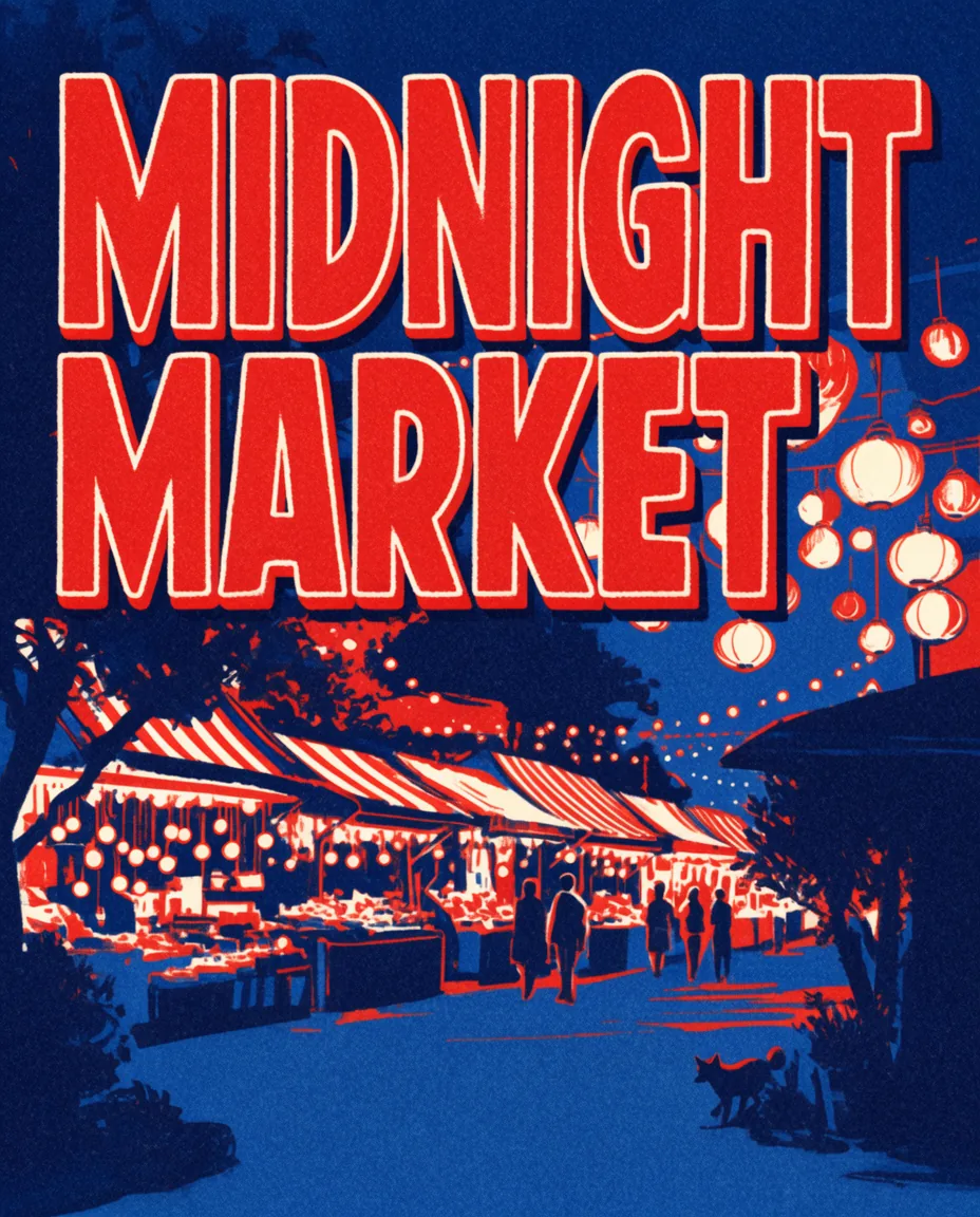 Midnight Market poster (Krea 2 Large)