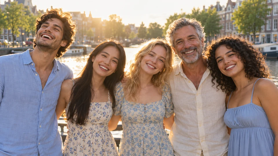 Golden-hour friends