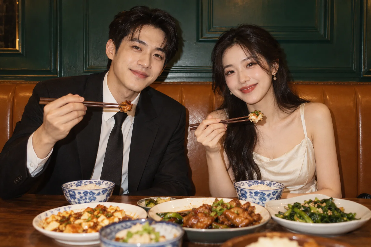 Dinner-date playfulness