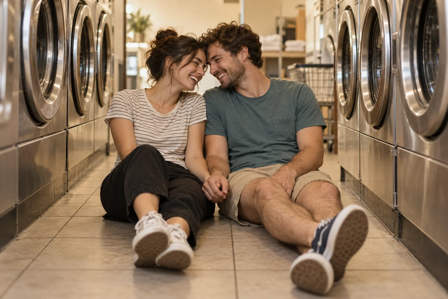Laundry-day laughter