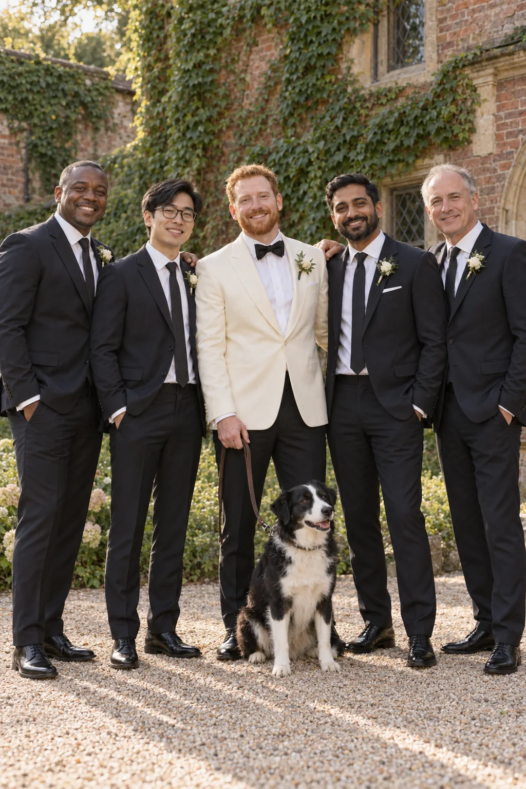 The groom and his friends