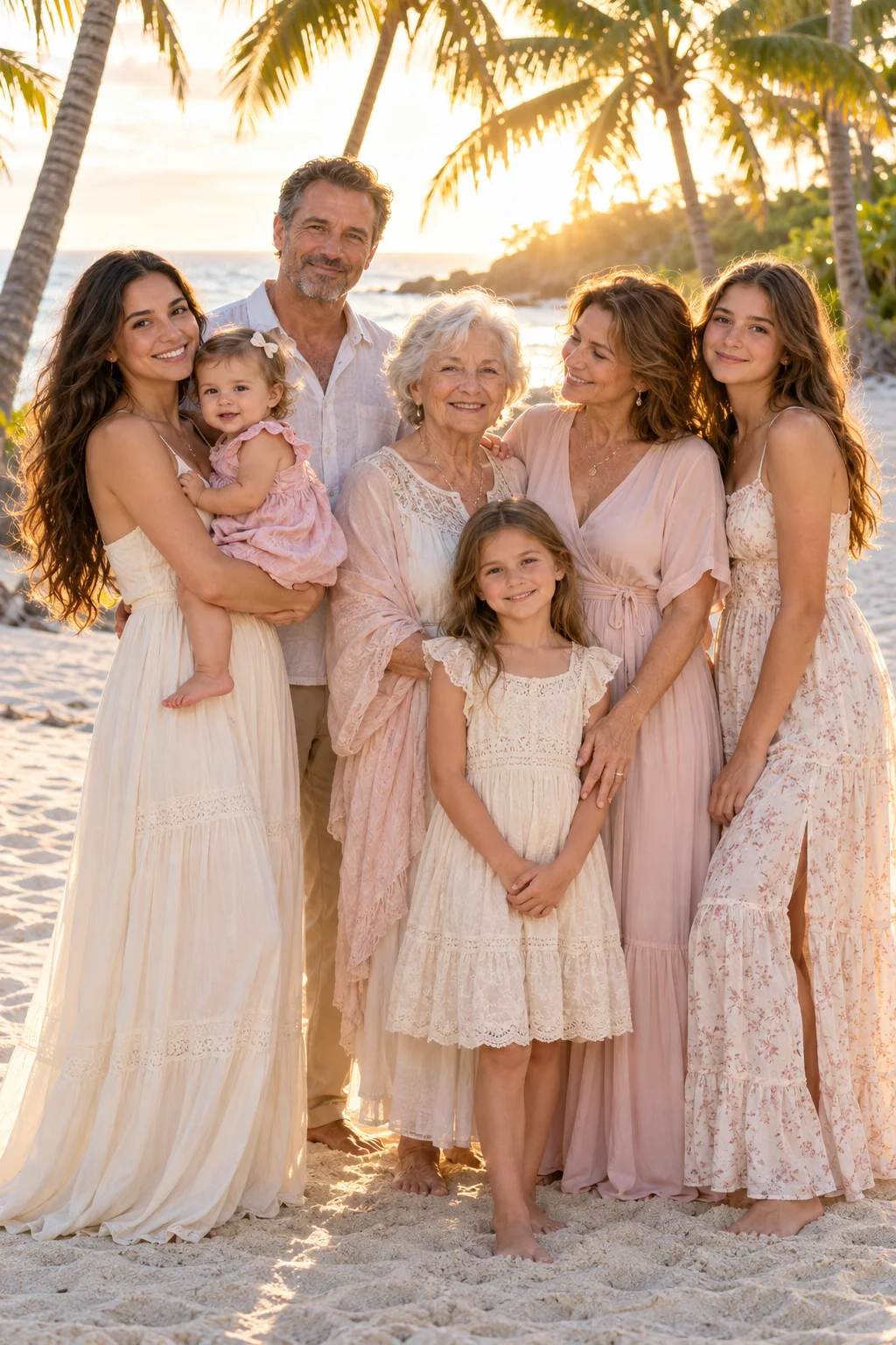 A family reunion under palms