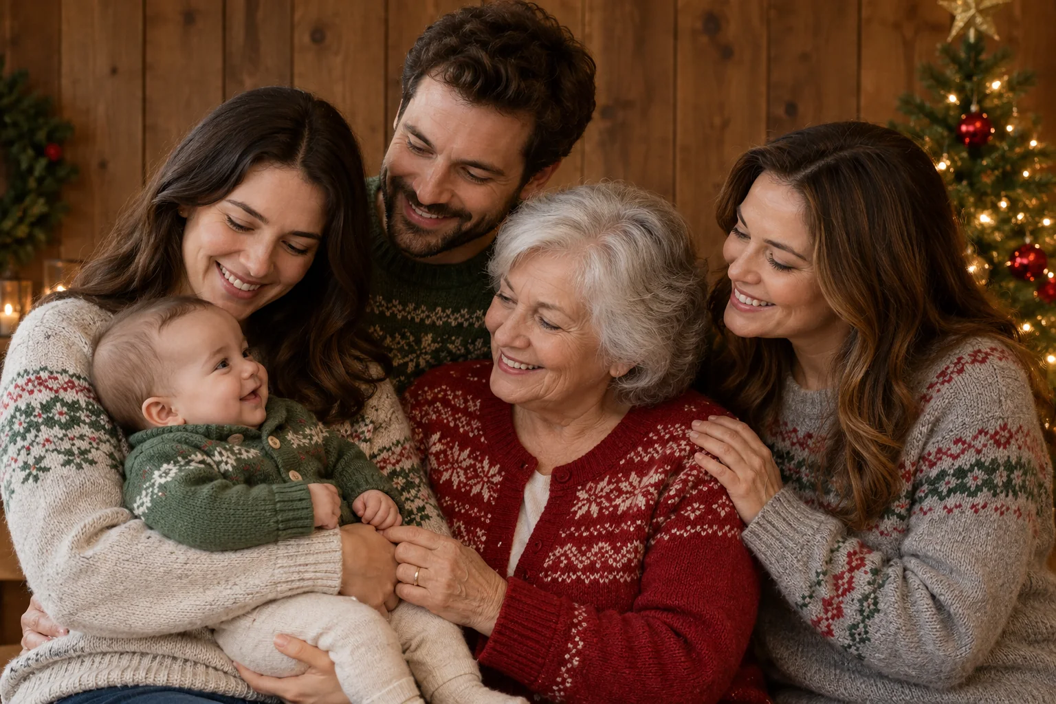Three generations at Christmas