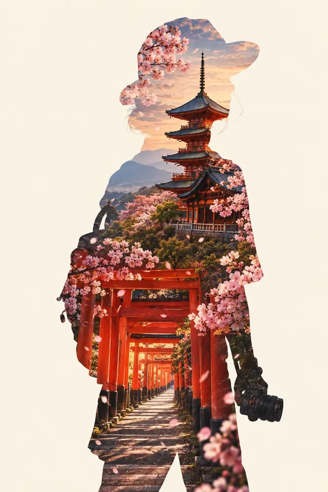 Double-exposure Kyoto