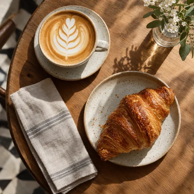 Café table from above