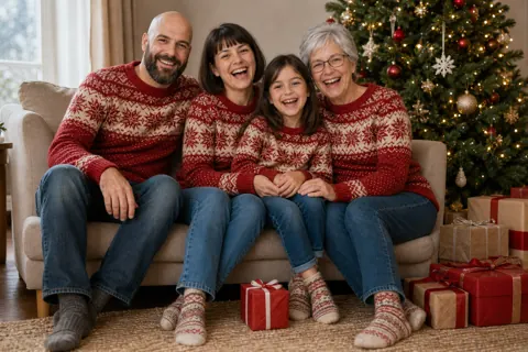 Weihnachtliches Familienfoto